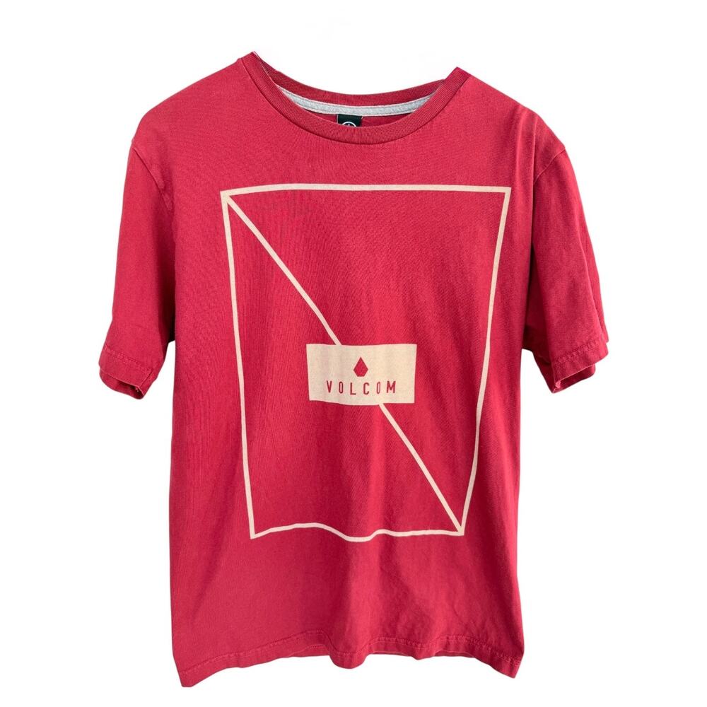 Volcom Graphic T Shirt Mens M Red Logo Skate Surf Short Sleeve Tee